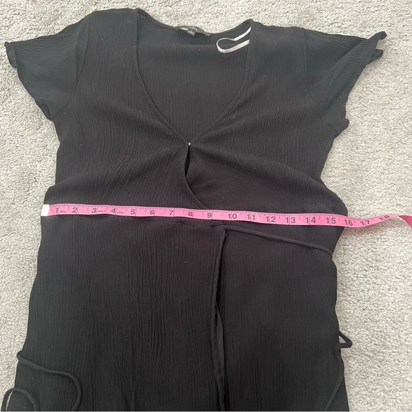 Lulus Heart of Marigold Black Wrap Maxi Dress Women’s Sz L - Picture 11 of 11